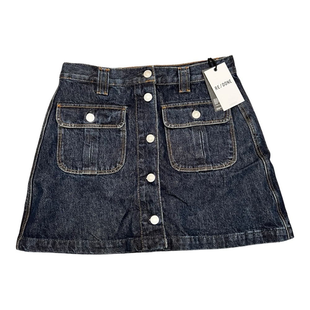 RE/DONE 70s Button Front Mini Skirt